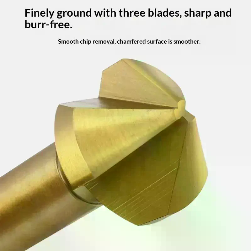 Woodworking Drill Bits - End Mill Cutter 3 Flute Round