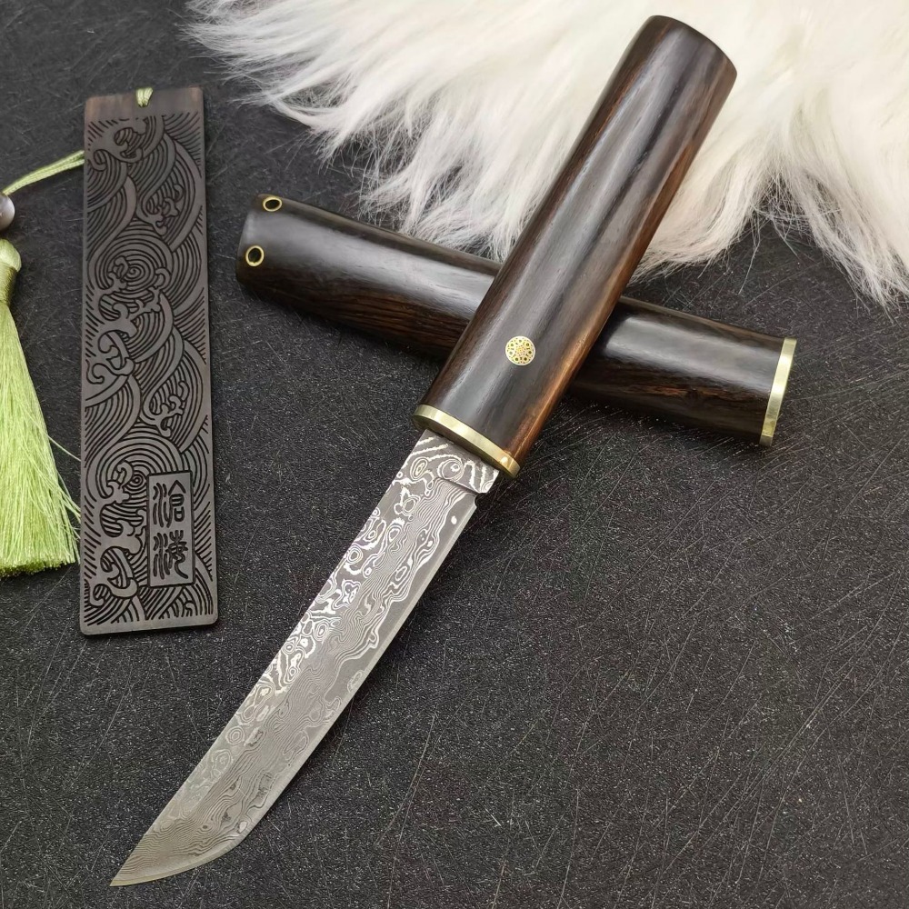 Woodworking Japanese Tools - High Hardness VG10 Damascus Tanto Blade