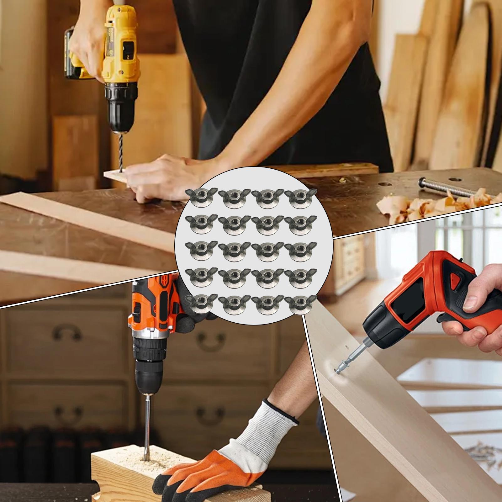 Woodworking Kits For Adults - Wing Nut Kit 1/4-Inch Steel Ergonomic
