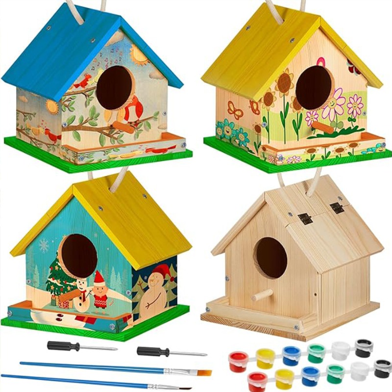 1PC Wooden Birdhouse Kit for A - đánh giá và giá Woodworking Kits For Adults