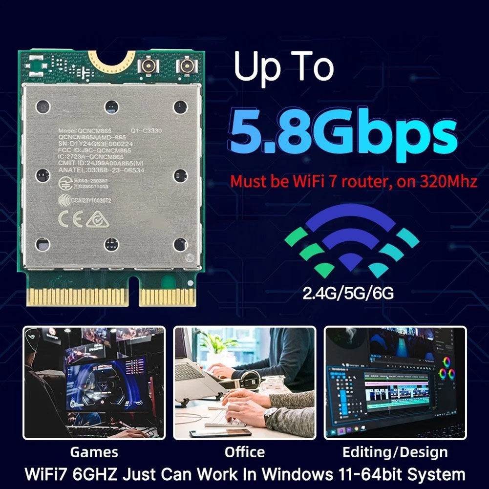 WiFi 7 QCNCM865 M.2 Wireless N - đánh giá và giá Woodworking Network