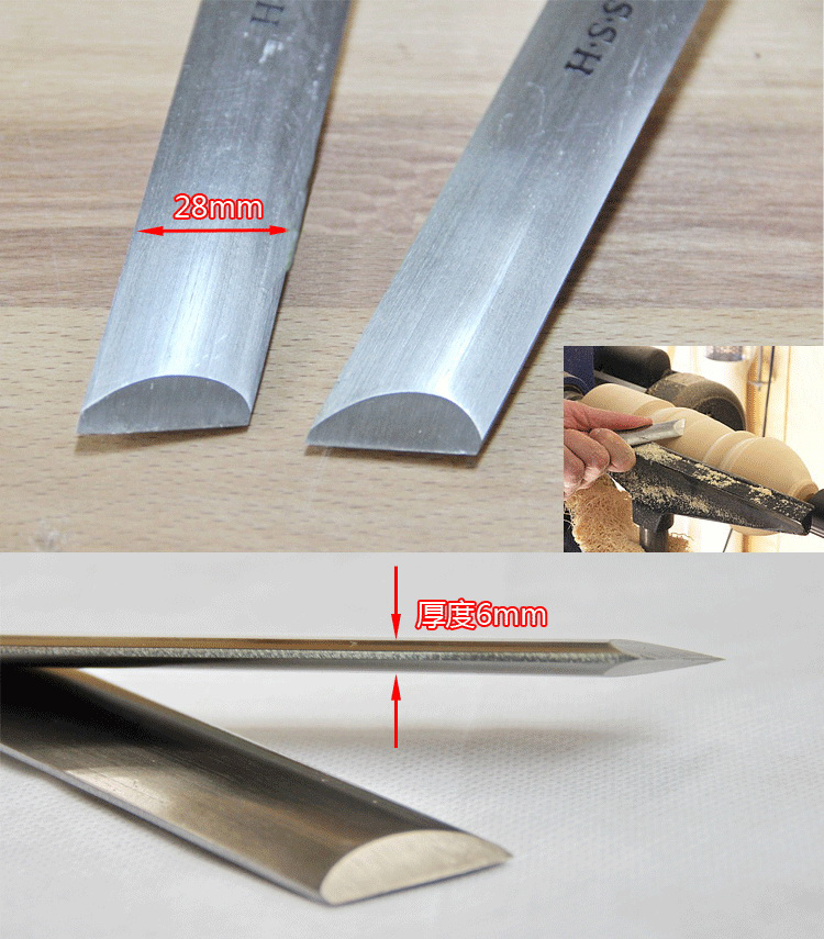 A2014-A HSS Hình Bầu Dục Lệch  - đánh giá và giá Skew Chisel Wood