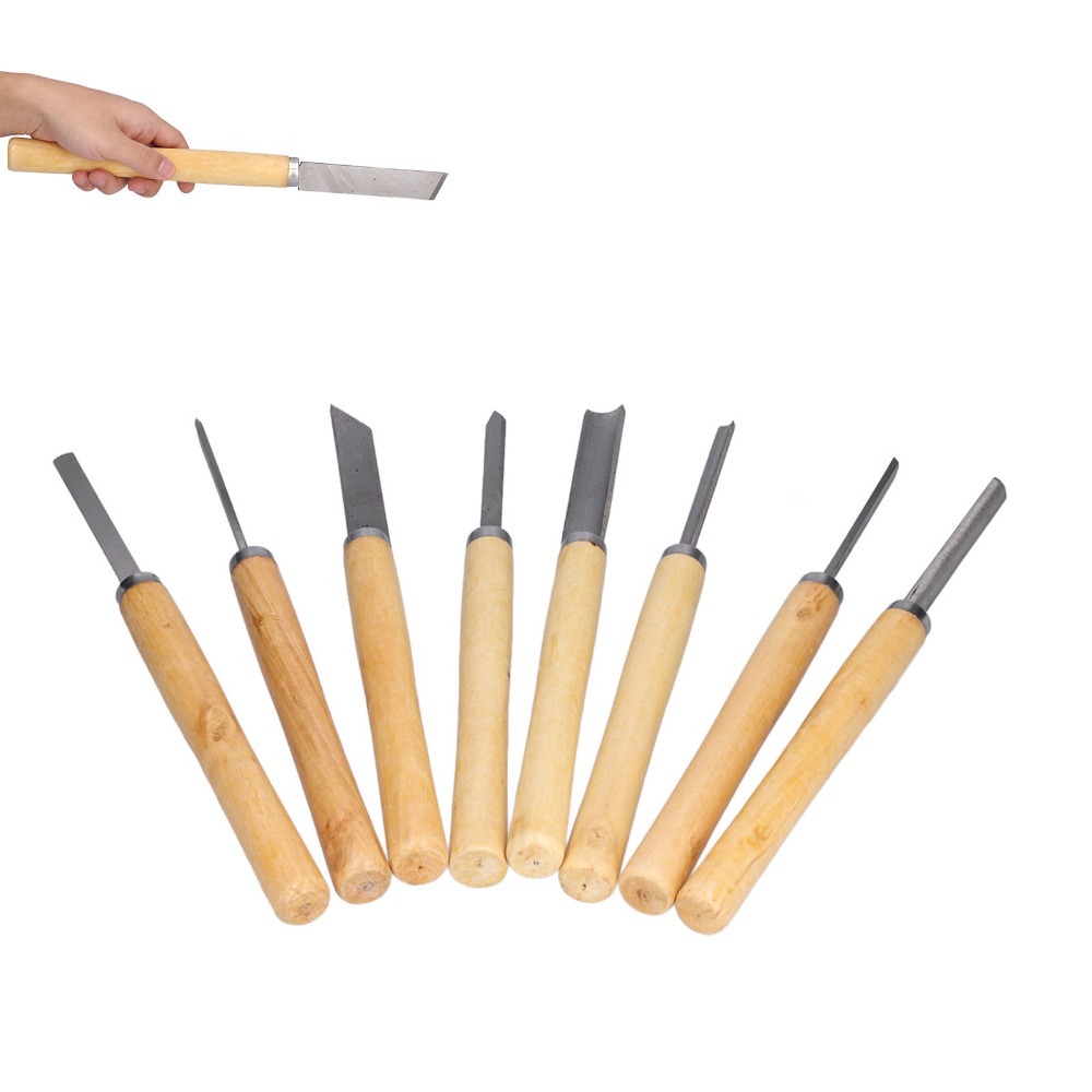 8PCS HSS Steel Wood Turning Ch - đánh giá và giá Skew Chisel Wood