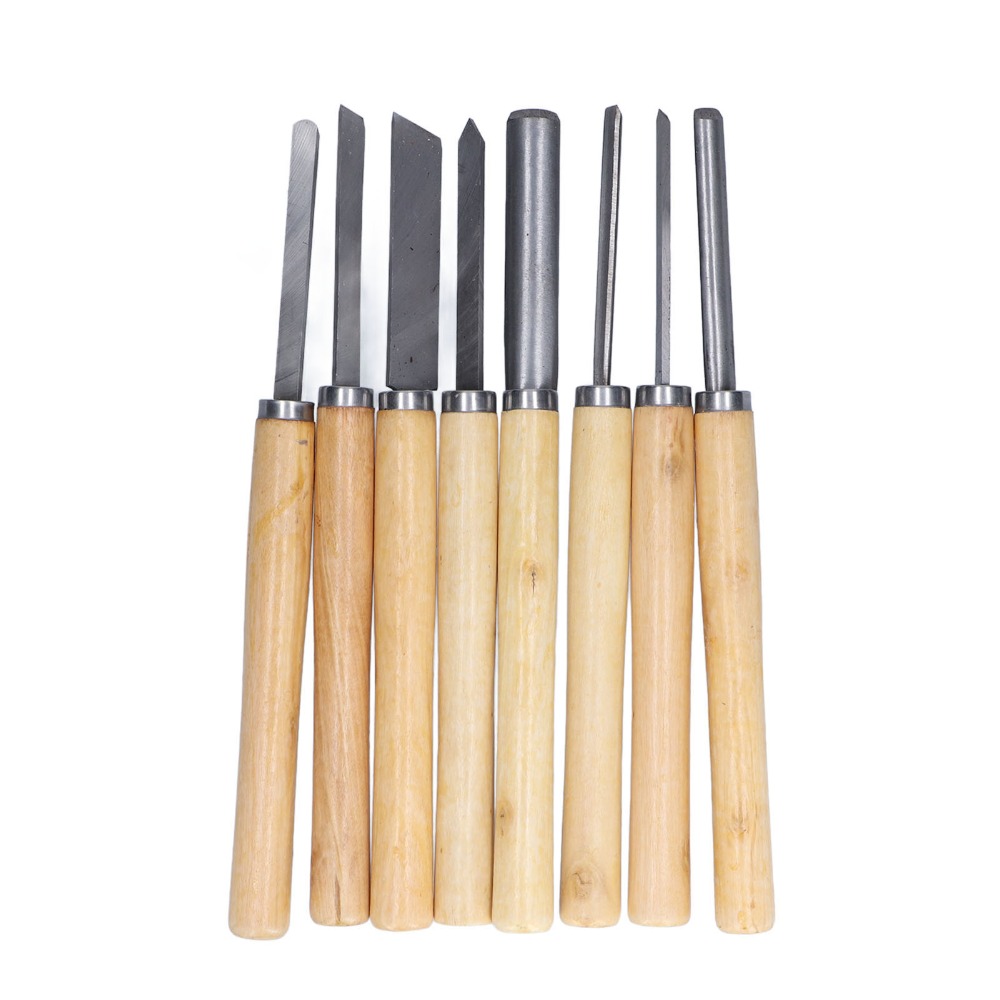 8PCS HSS Steel Wood Turning Ch - đánh giá và giá Skew Chisel Wood