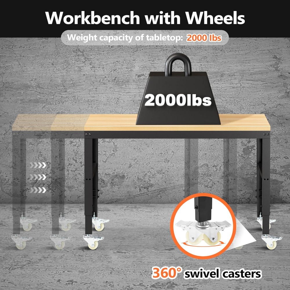 Adjustable Workbench, Heavy Du - đánh giá và giá Woodworking Garage