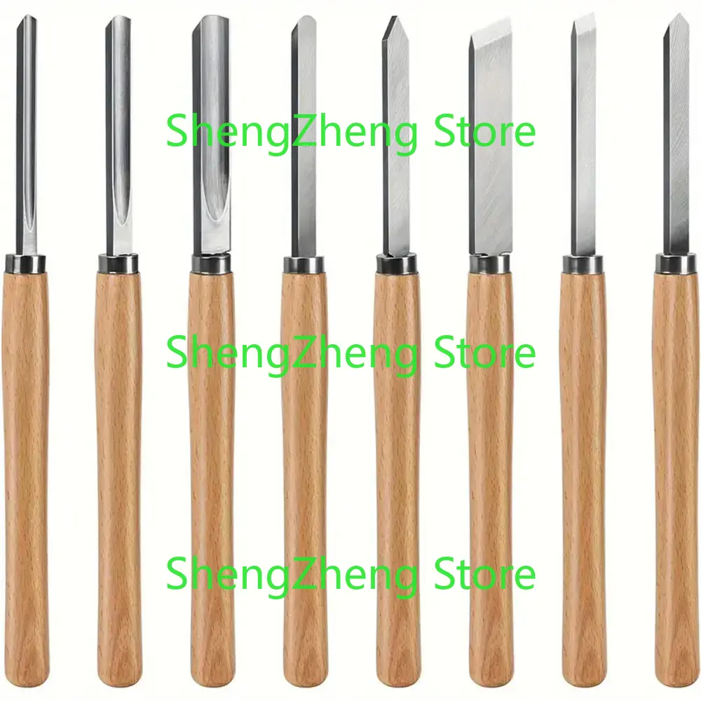 8Pcs Professional Wood Turning - đánh giá và giá Skew Chisel Wood