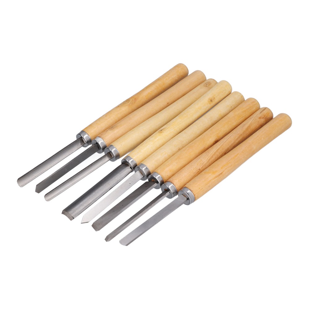 8PCS HSS Steel Wood Turning Ch - đánh giá và giá Skew Chisel Wood