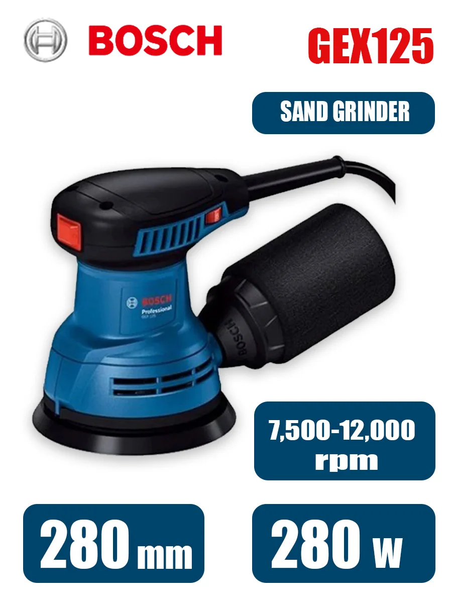 Bosch GEX125 280W Multifunctio - đánh giá và giá Woodworking Machinery