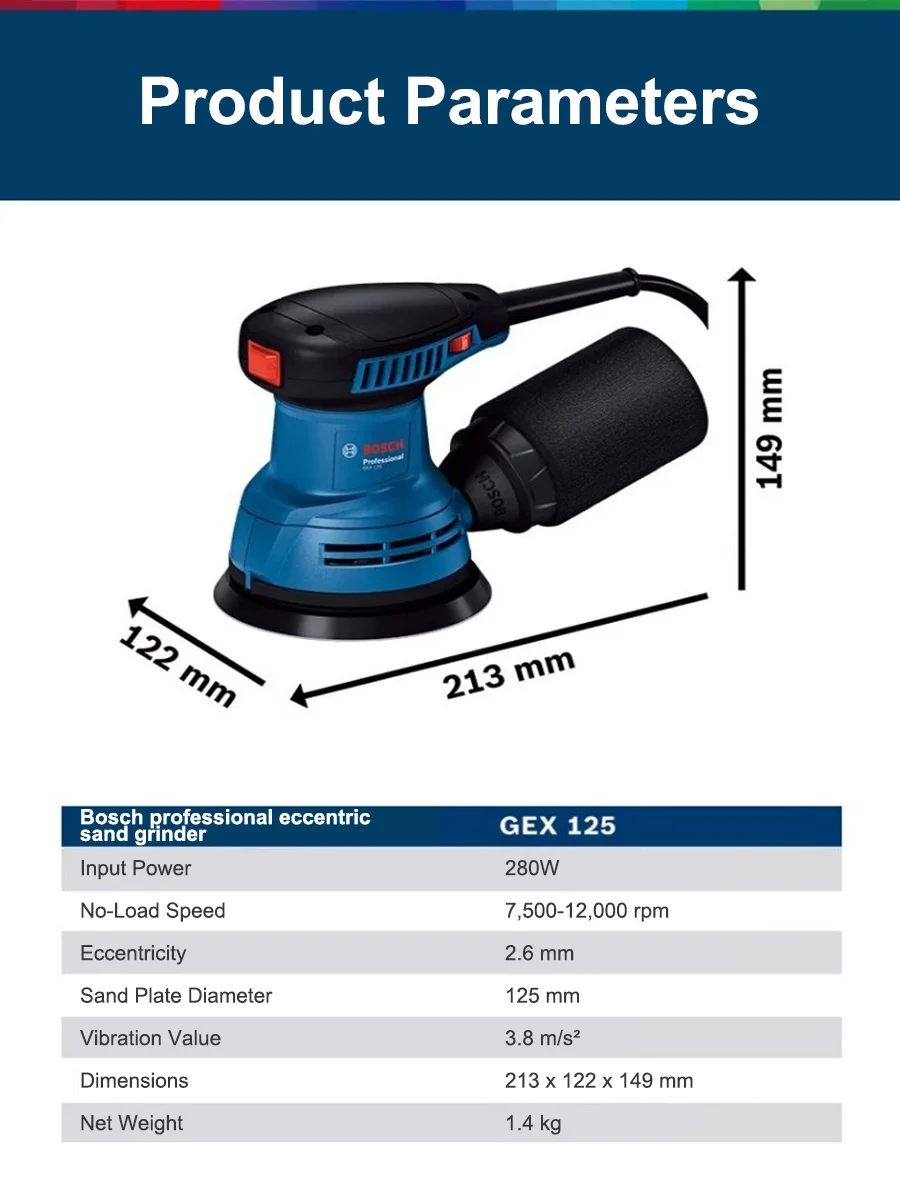 Bosch GEX125 280W Multifunctio - đánh giá và giá Woodworking Machinery