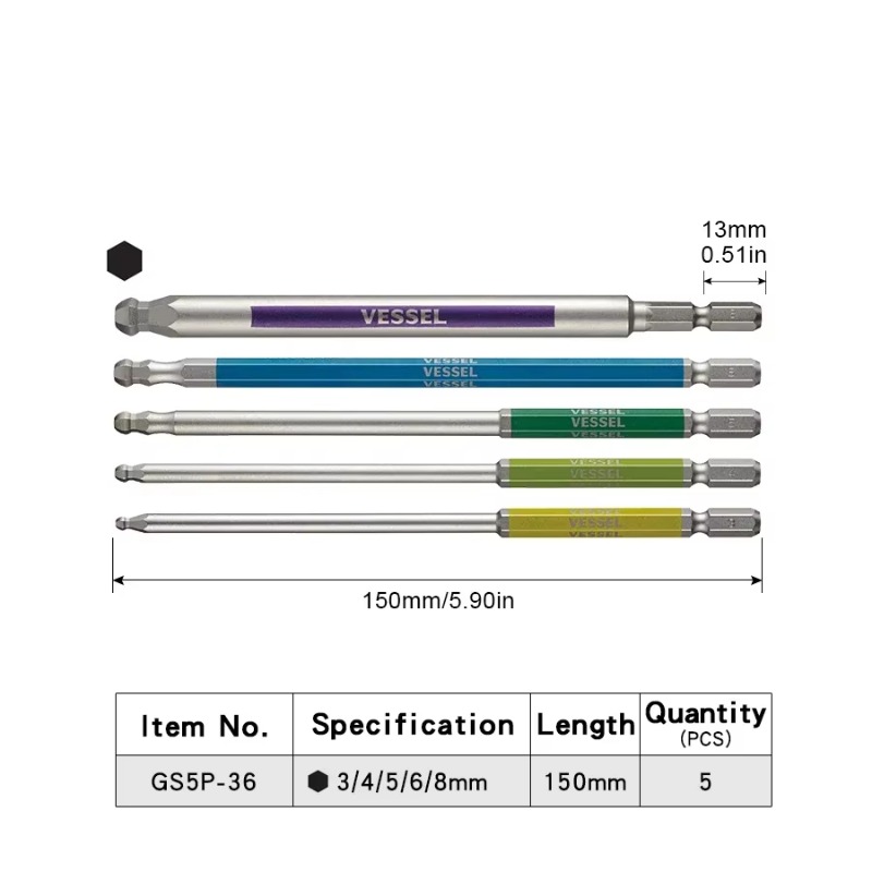 VESSEL JIS GSBP Series Bit Set - đánh giá và giá Woodworking Japan