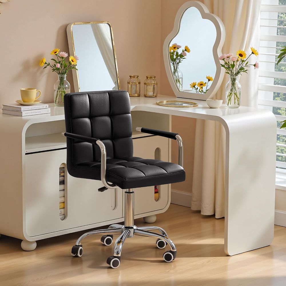 Padded Swivel Office Chair wit - đánh giá và giá Woodworking Desk Chair
