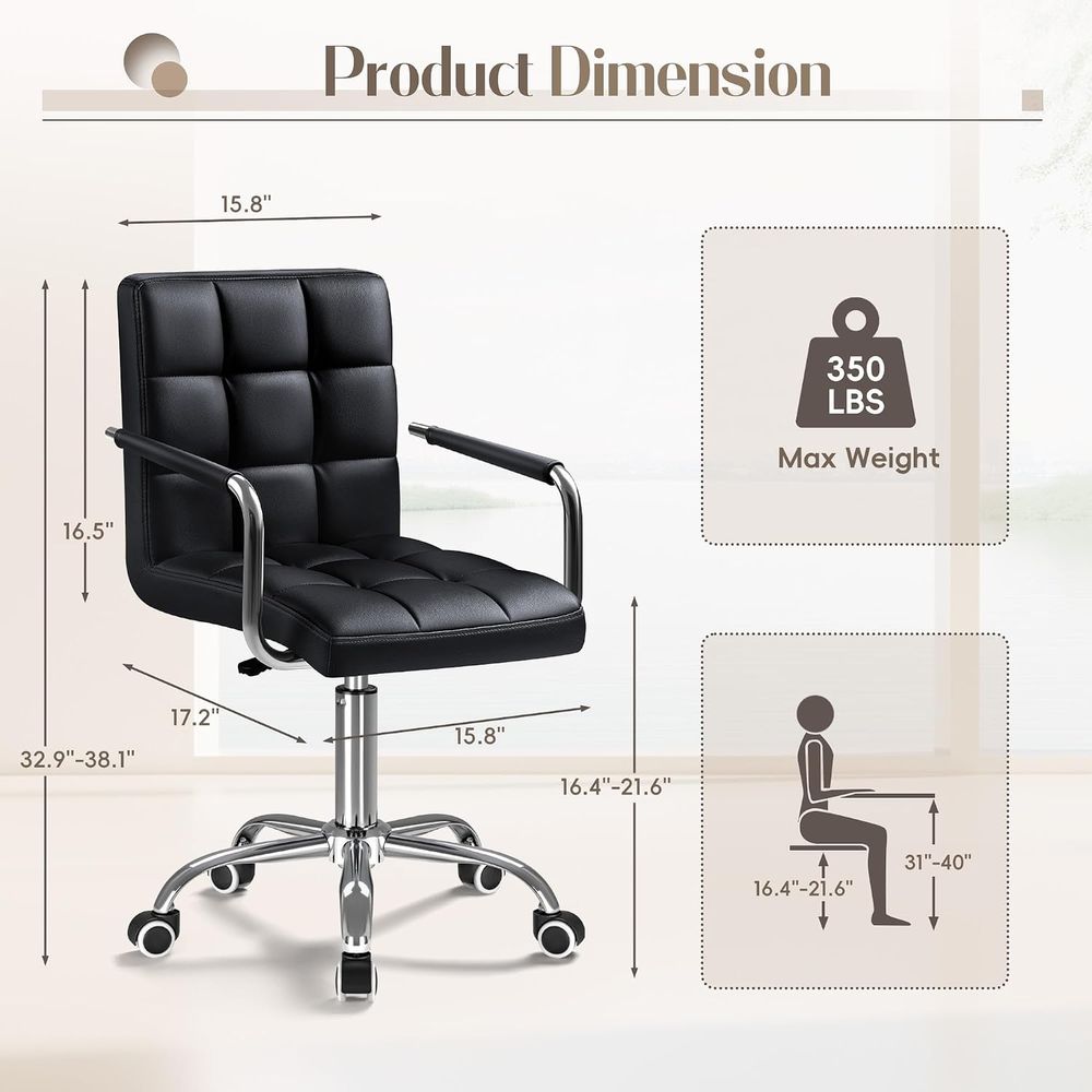 Padded Swivel Office Chair wit - đánh giá và giá Woodworking Desk Chair
