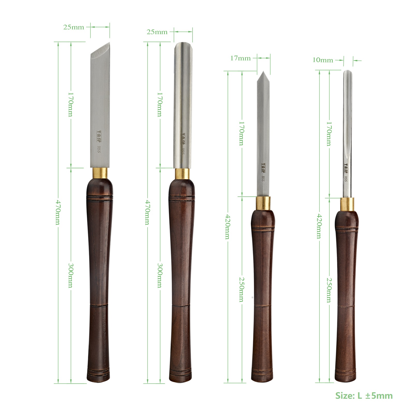 TASP 4pcs HSS Wood Turning Chi - đánh giá và giá Skew Chisel Wood