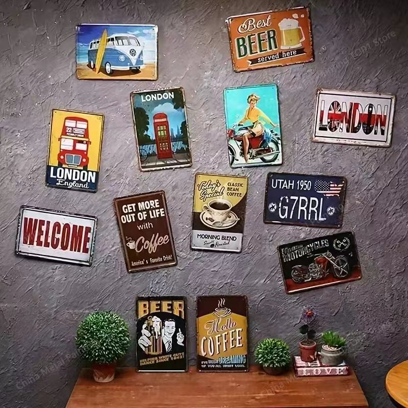 （2D Tin painting）Vintage 
